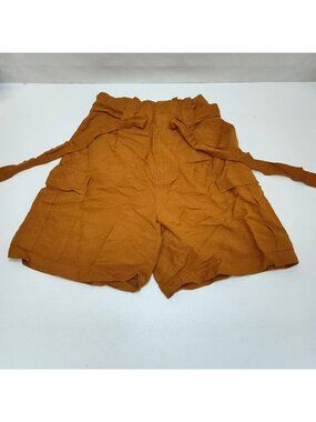 A New Day Oversized Paperbag Baggy Cargo Shorts Women Small W26 Drawstring NWT